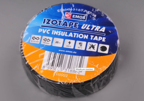 Izolační páska PVC 19x20 černá